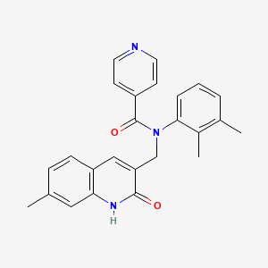 molecular formula C25H23N3O2 B7691389 N-(2,3-dimethylphenyl)-N-((2-hydroxy-7-methylquinolin-3-yl)methyl)isonicotinamide 