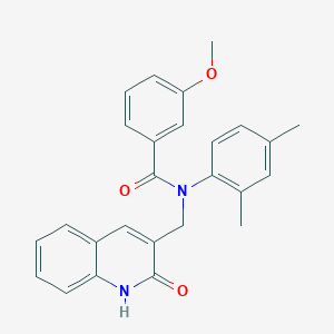molecular formula C26H24N2O3 B7691435 N-(2,4-dimethylphenyl)-N-((2-hydroxyquinolin-3-yl)methyl)-3-methoxybenzamide 