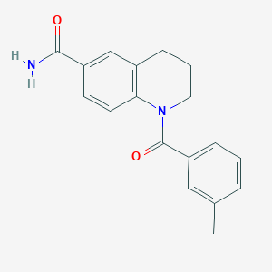 1-(3-methylbenzoyl)-N-(2-methylpropyl)-1,2,3,4-tetrahydroquinoline-6-carboxamide