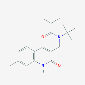 molecular formula C19H26N2O2 B7691453 N-(tert-butyl)-N-((2-hydroxy-7-methylquinolin-3-yl)methyl)isobutyramide 