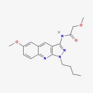 molecular formula C18H22N4O3 B7691456 N-(1-butyl-6-methoxy-1H-pyrazolo[3,4-b]quinolin-3-yl)-2-methoxyacetamide CAS No. 714288-98-9