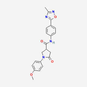 1-(4-methoxyphenyl)-N-(4-(3-methyl-1,2,4-oxadiazol-5-yl)phenyl)-5-oxopyrrolidine-3-carboxamide