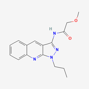 molecular formula C16H18N4O2 B7691510 2-methoxy-N-(1-propyl-1H-pyrazolo[3,4-b]quinolin-3-yl)acetamide 