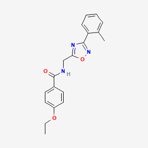 molecular formula C19H19N3O3 B7691520 4-ethoxy-N-((3-(o-tolyl)-1,2,4-oxadiazol-5-yl)methyl)benzamide 
