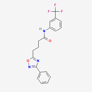 4-(3-phenyl-1,2,4-oxadiazol-5-yl)-N-(3-(trifluoromethyl)phenyl)butanamide