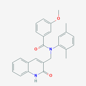 molecular formula C26H24N2O3 B7691617 N-(2,5-dimethylphenyl)-N-((2-hydroxyquinolin-3-yl)methyl)-3-methoxybenzamide 