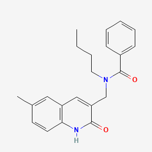 molecular formula C22H24N2O2 B7691650 N-butyl-N-((2-hydroxy-6-methylquinolin-3-yl)methyl)benzamide 