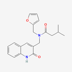 N-(furan-2-ylmethyl)-N-((2-hydroxyquinolin-3-yl)methyl)-3-methylbutanamide