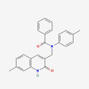 N-((2-hydroxy-7-methylquinolin-3-yl)methyl)-N-(p-tolyl)benzamide