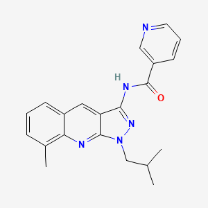 N-(1-isobutyl-8-methyl-1H-pyrazolo[3,4-b]quinolin-3-yl)nicotinamide