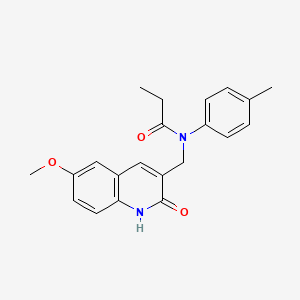 N-((2-hydroxy-6-methoxyquinolin-3-yl)methyl)-N-(p-tolyl)propionamide