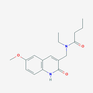 molecular formula C17H22N2O3 B7691740 N-ethyl-N-((2-hydroxy-6-methoxyquinolin-3-yl)methyl)butyramide 