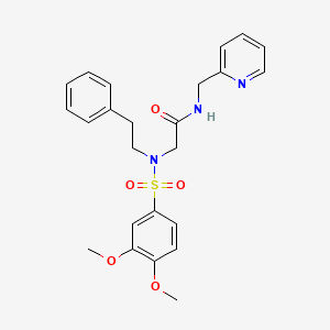 2-(3,4-dimethoxy-N-phenethylphenylsulfonamido)-N-(pyridin-2-ylmethyl)acetamide