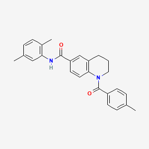molecular formula C26H26N2O2 B7691748 N-(4-bromo-2-fluorophenyl)-2-{4-[(3-methylphenyl)sulfamoyl]phenoxy}acetamide 