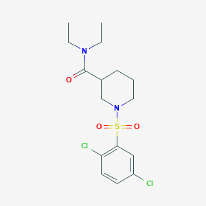molecular formula C16H22Cl2N2O3S B7691752 1-(2,5-dichlorobenzenesulfonyl)-N-[2-(4-methoxyphenyl)ethyl]piperidine-3-carboxamide 