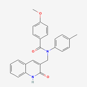 N-((2-hydroxyquinolin-3-yl)methyl)-4-methoxy-N-(p-tolyl)benzamide