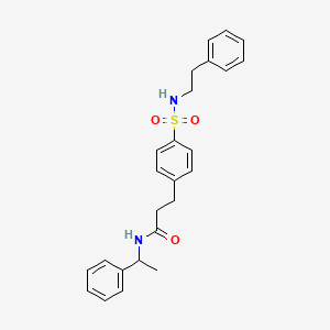 3-(4-(N-phenethylsulfamoyl)phenyl)-N-(1-phenylethyl)propanamide