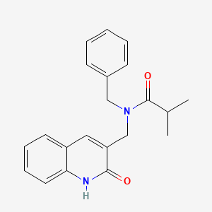 molecular formula C21H22N2O2 B7691816 N-benzyl-N-((2-hydroxyquinolin-3-yl)methyl)isobutyramide 