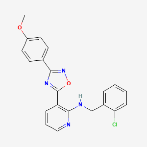 N-(2-chlorobenzyl)-3-(3-(4-methoxyphenyl)-1,2,4-oxadiazol-5-yl)pyridin-2-amine