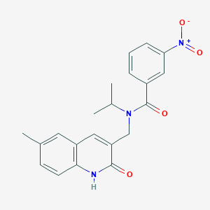 N-((2-hydroxy-6-methylquinolin-3-yl)methyl)-N-isopropyl-3-nitrobenzamide