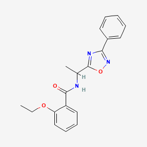2-ethoxy-N-(1-(3-phenyl-1,2,4-oxadiazol-5-yl)ethyl)benzamide