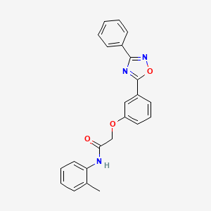 2-(3-(3-phenyl-1,2,4-oxadiazol-5-yl)phenoxy)-N-(o-tolyl)acetamide