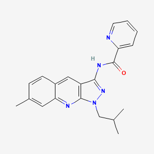 N-(1-isobutyl-7-methyl-1H-pyrazolo[3,4-b]quinolin-3-yl)picolinamide