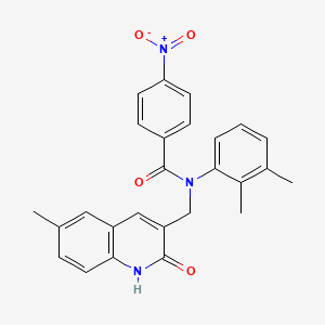 N-(2,3-dimethylphenyl)-N-((2-hydroxy-6-methylquinolin-3-yl)methyl)-4-nitrobenzamide