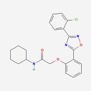 2-(2-(3-(2-chlorophenyl)-1,2,4-oxadiazol-5-yl)phenoxy)-N-cyclohexylacetamide