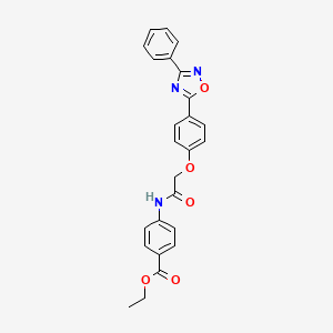 ethyl 4-(2-(4-(3-phenyl-1,2,4-oxadiazol-5-yl)phenoxy)acetamido)benzoate