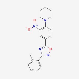 5-(3-nitro-4-(piperidin-1-yl)phenyl)-3-(o-tolyl)-1,2,4-oxadiazole