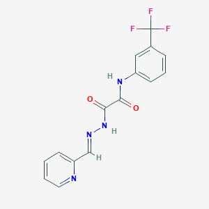 (E)-2-oxo-2-(2-(pyridin-2-ylmethylene)hydrazinyl)-N-(3-(trifluoromethyl)phenyl)acetamide