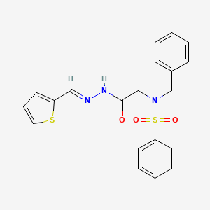 (E)-N-benzyl-N-(2-oxo-2-(2-(thiophen-2-ylmethylene)hydrazinyl)ethyl)benzenesulfonamide