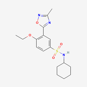 N-cyclohexyl-4-ethoxy-3-(3-methyl-1,2,4-oxadiazol-5-yl)benzenesulfonamide