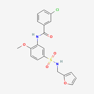 3-chloro-N-[5-(cyclopropylsulfamoyl)-2-methoxyphenyl]benzamide