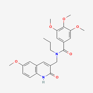 N-((2-hydroxy-6-methoxyquinolin-3-yl)methyl)-3,4,5-trimethoxy-N-propylbenzamide