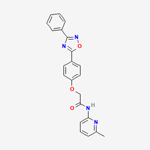 N-(6-methylpyridin-2-yl)-2-(4-(3-phenyl-1,2,4-oxadiazol-5-yl)phenoxy)acetamide