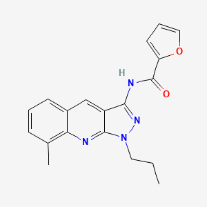 N-(8-methyl-1-propyl-1H-pyrazolo[3,4-b]quinolin-3-yl)furan-2-carboxamide