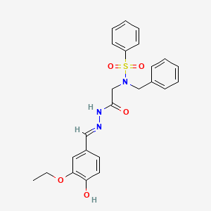 (E)-N-benzyl-N-(2-(2-(3-ethoxy-4-hydroxybenzylidene)hydrazinyl)-2-oxoethyl)benzenesulfonamide