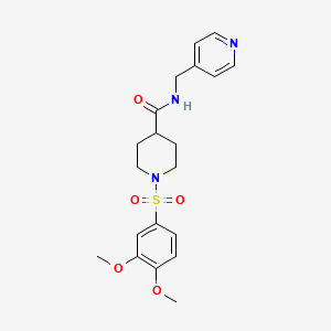 1-((3,4-dimethoxyphenyl)sulfonyl)-N-(pyridin-4-ylmethyl)piperidine-4-carboxamide