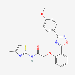 2-(2-(3-(4-methoxyphenyl)-1,2,4-oxadiazol-5-yl)phenoxy)-N-(4-methylthiazol-2-yl)acetamide