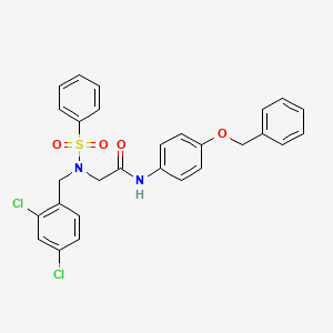 N-(4-(benzyloxy)phenyl)-2-(N-(2,4-dichlorobenzyl)phenylsulfonamido)acetamide