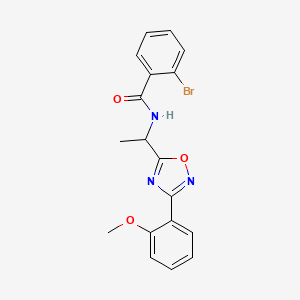 2-bromo-N-(1-(3-(2-methoxyphenyl)-1,2,4-oxadiazol-5-yl)ethyl)benzamide