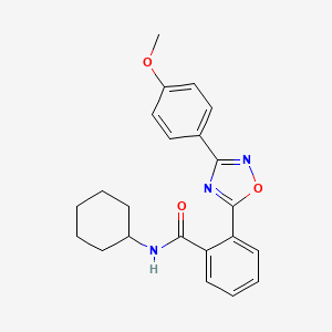 N-cyclohexyl-2-(3-(4-methoxyphenyl)-1,2,4-oxadiazol-5-yl)benzamide