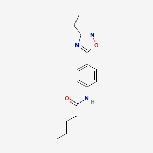 N-(4-(3-ethyl-1,2,4-oxadiazol-5-yl)phenyl)pentanamide