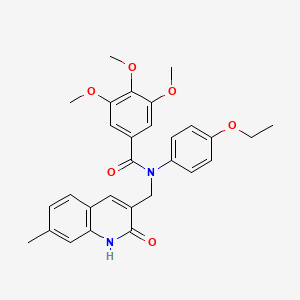 N-(4-ethoxyphenyl)-N-((2-hydroxy-7-methylquinolin-3-yl)methyl)-3,4,5-trimethoxybenzamide