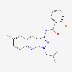 2-bromo-N-(1-isobutyl-6-methyl-1H-pyrazolo[3,4-b]quinolin-3-yl)benzamide