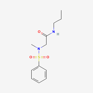 molecular formula C12H18N2O3S B7692306 N-cycloheptyl-2-(N-methylbenzenesulfonamido)acetamide 