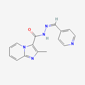 molecular formula C15H13N5O B7692311 (Z)-2-methyl-N'-(pyridin-4-ylmethylene)imidazo[1,2-a]pyridine-3-carbohydrazide 