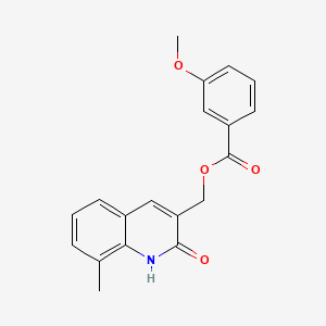 (2-hydroxy-8-methylquinolin-3-yl)methyl 3-methoxybenzoate